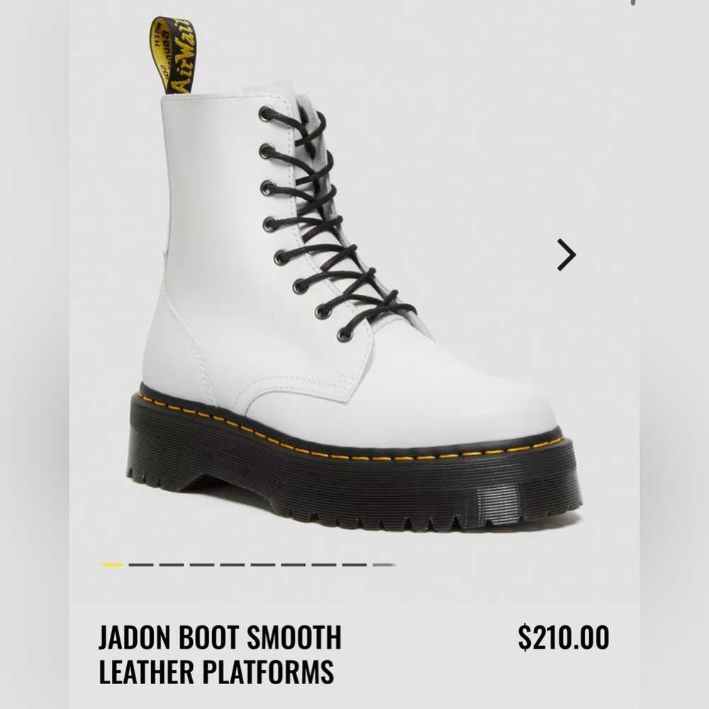 Dr. Martens Jadon Smooth Leather boots in White